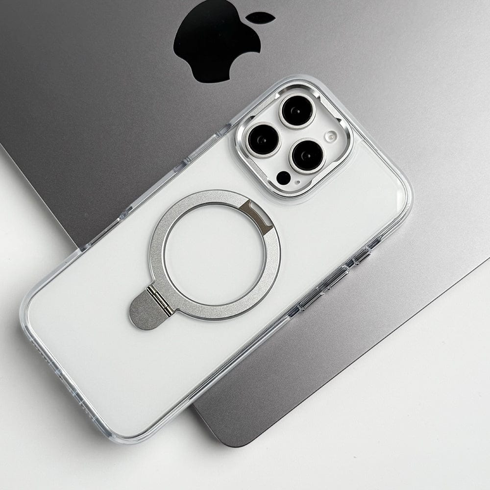 FRATO iPhone 16 Series iPhone 16 Series Metal Stand Side Bump Crystal Clear Cover