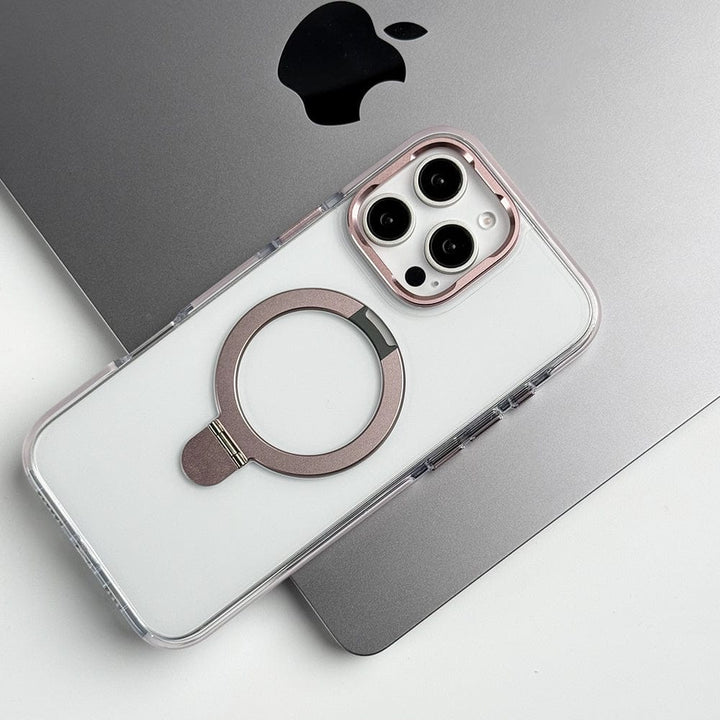 FRATO iPhone 16 Series iPhone 16 Series Metal Stand Side Bump Crystal Clear Cover