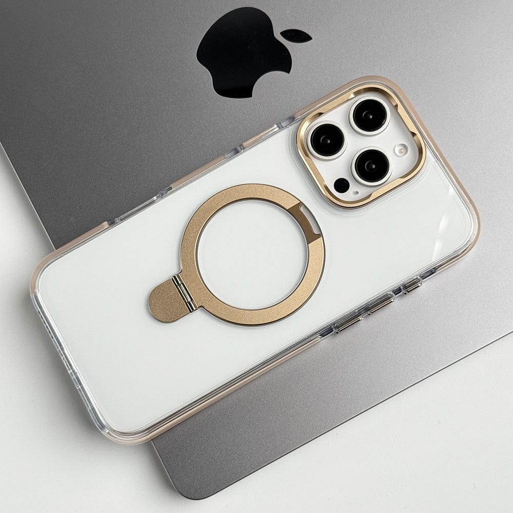 FRATO iPhone 16 Series iPhone 16 Series Metal Stand Side Bump Crystal Clear Cover