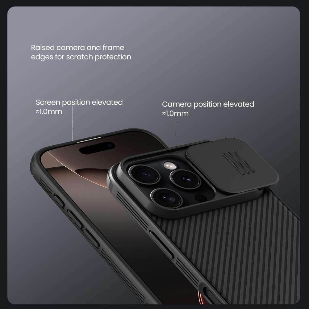 FRATO iPhone 16 Series iPhone 16 Series Nillkin Camshield Pro Shockproof Case (Black)