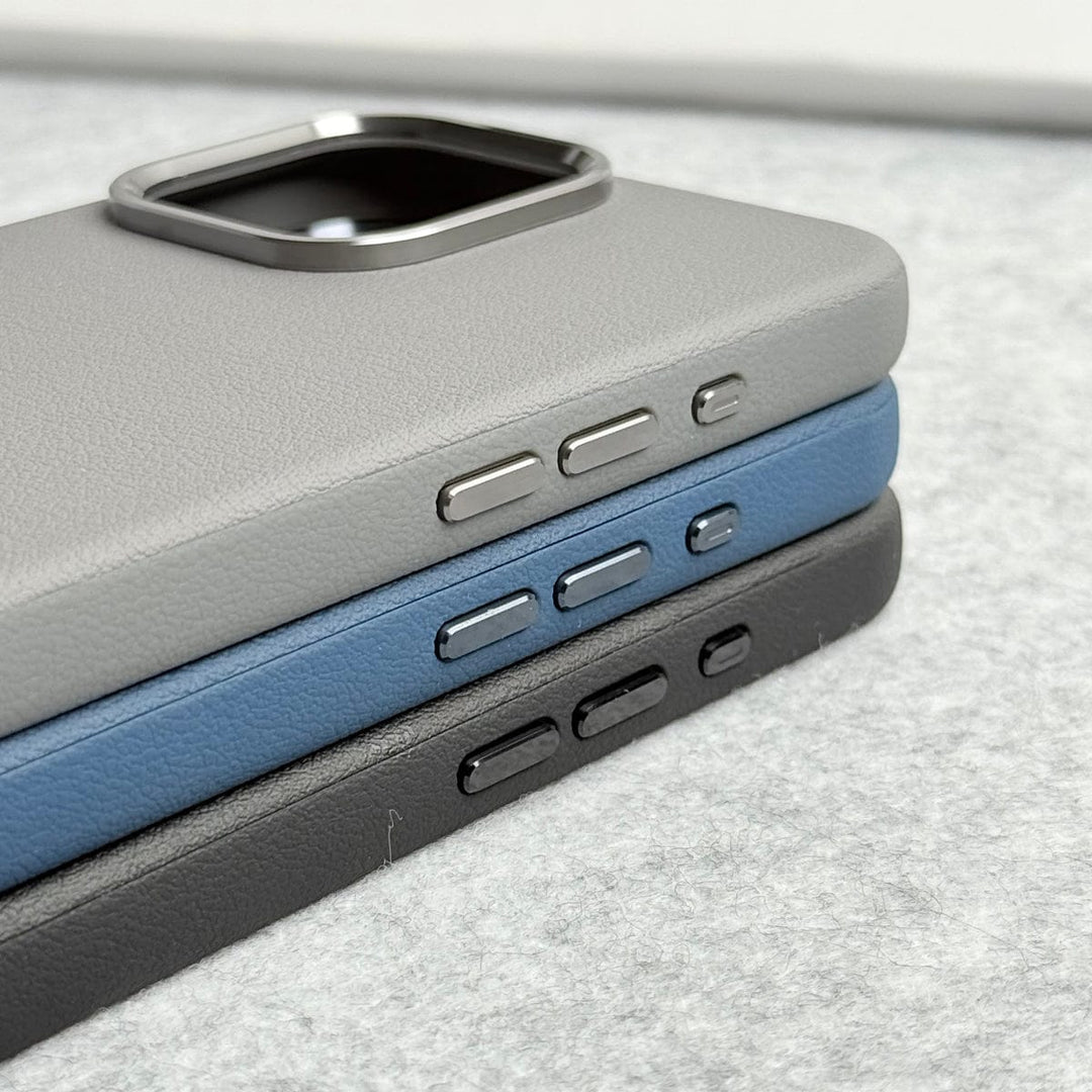 FRATO iPhone 16 Series iPhone 16 Series Premium Leather Texture Metal Camera Bump MagSafe Cover