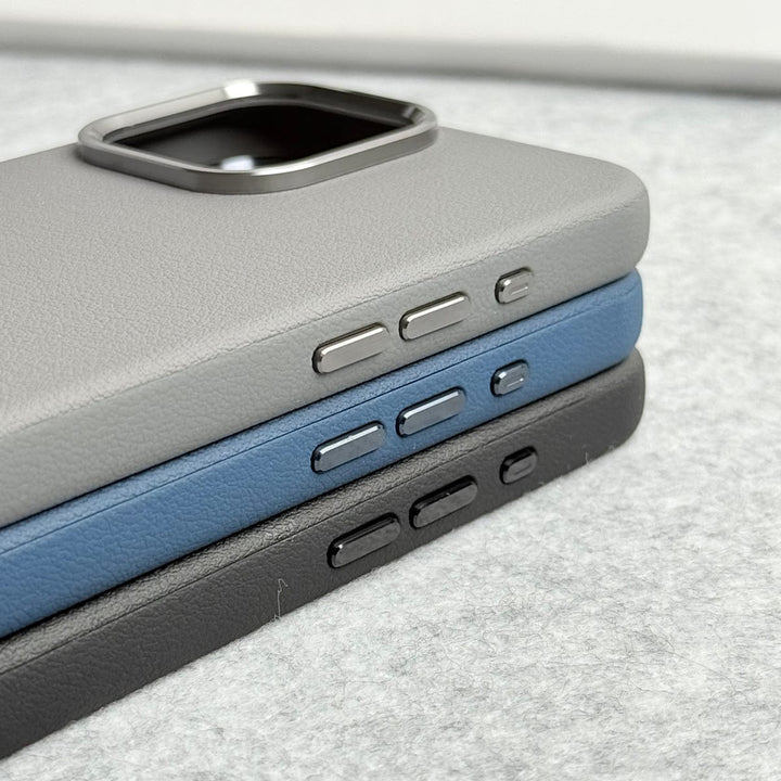 FRATO iPhone 16 Series iPhone 16 Series Premium Leather Texture Metal Camera Bump MagSafe Cover