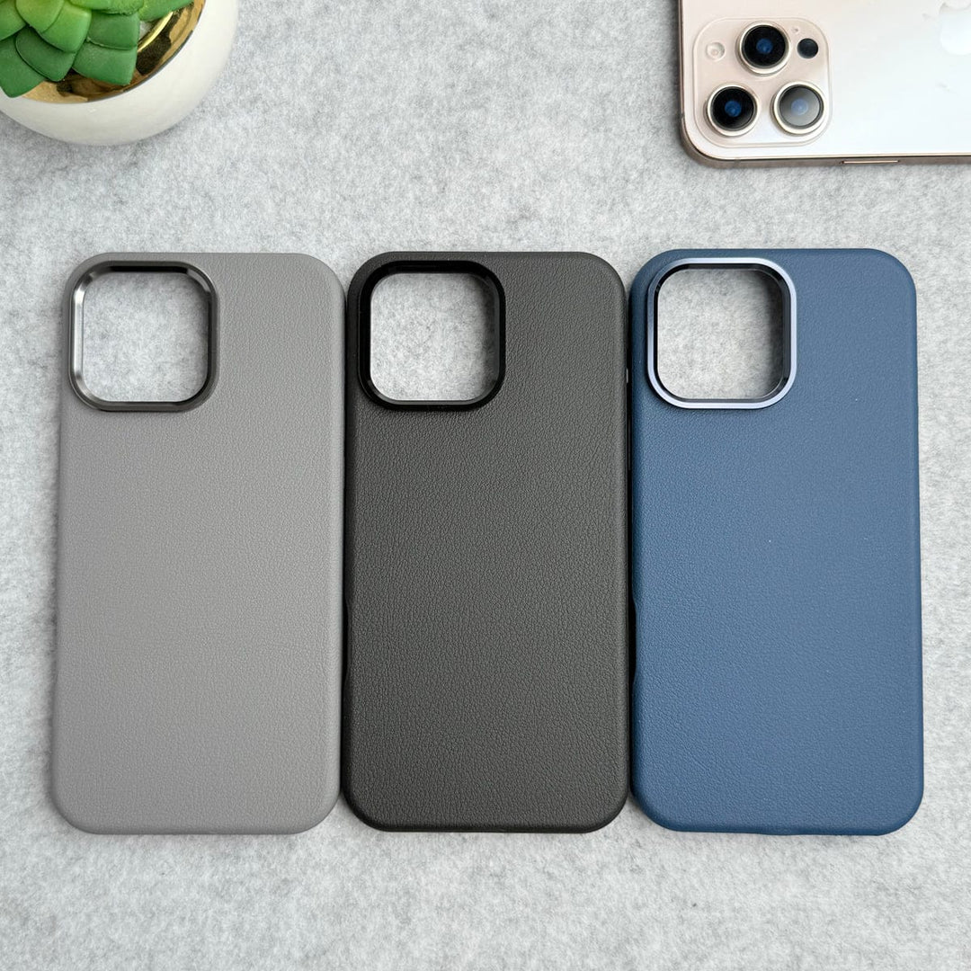 FRATO iPhone 16 Series iPhone 16 Series Premium Leather Texture Metal Camera Bump MagSafe Cover