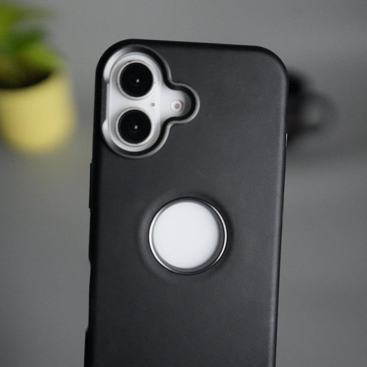 FRATO iPhone 16 Series iPhone 16 Series PU Leather Logo Cut MagSafe Case | Metal Camera Frame with Premium Finish