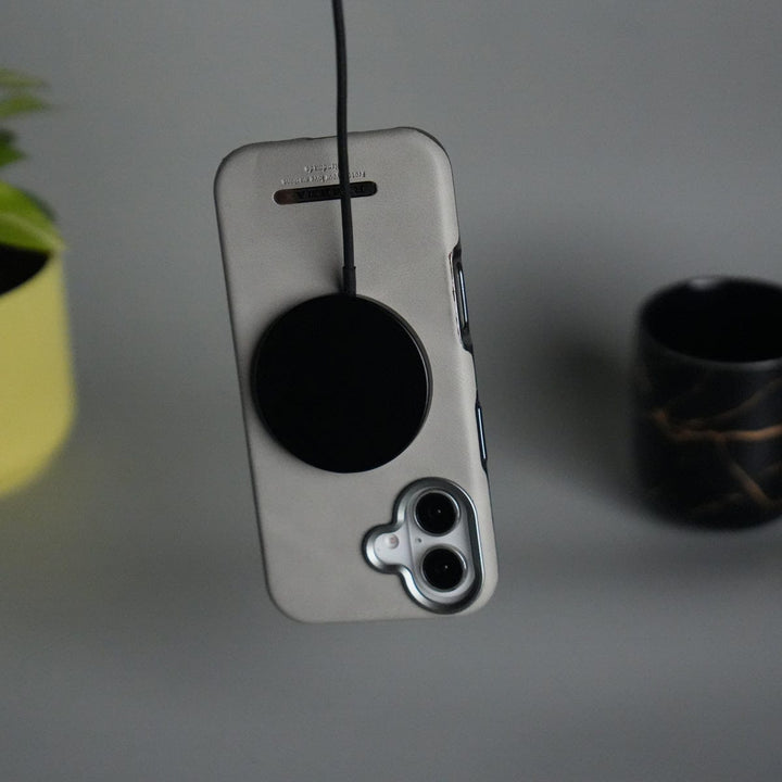 FRATO iPhone 16 Series iPhone 16 Series PU Leather Logo Cut MagSafe Case | Metal Camera Frame with Premium Finish