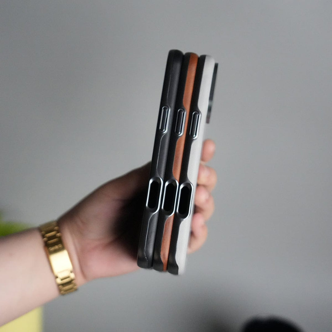 FRATO iPhone 16 Series iPhone 16 Series PU Leather Logo Cut MagSafe Case | Metal Camera Frame with Premium Finish