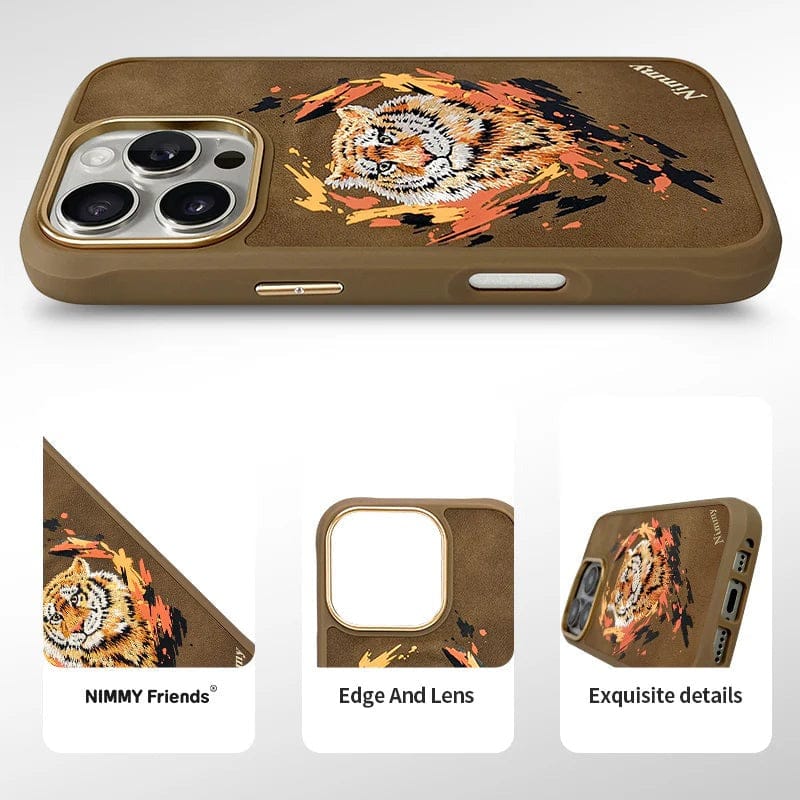 FRATO iPhone 16 Series iPhone 16 Series Wild Animal 3D Embroidery MagSafe Case