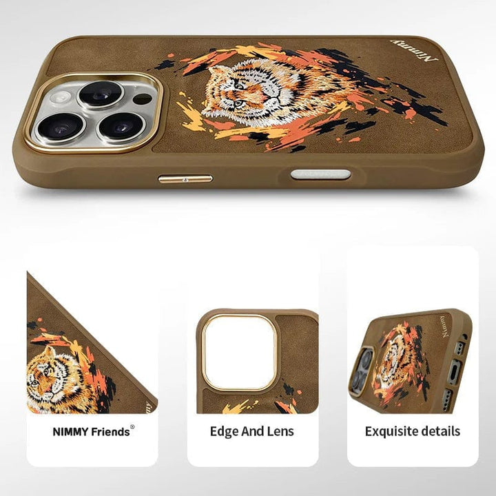 FRATO iPhone 16 Series iPhone 16 Series Wild Animal 3D Embroidery MagSafe Case