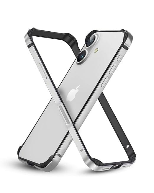 FRATO iPhone 16 Series iPhone 16 / Silver iPhone 16 / 16 Plus Chrome Bumper Protector Case