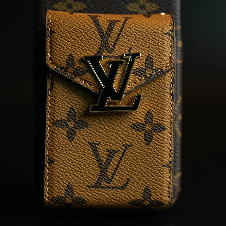 FRATO iPhone 16 Series Monogram Stitched Wallet Case for iPhone 16 Series | Detachable Crossbody Strap