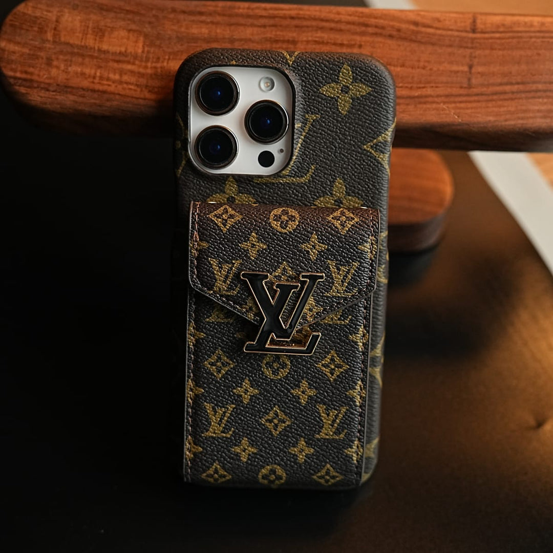 FRATO iPhone 16 Series Monogram Stitched Wallet Case for iPhone 16 Series | Detachable Crossbody Strap