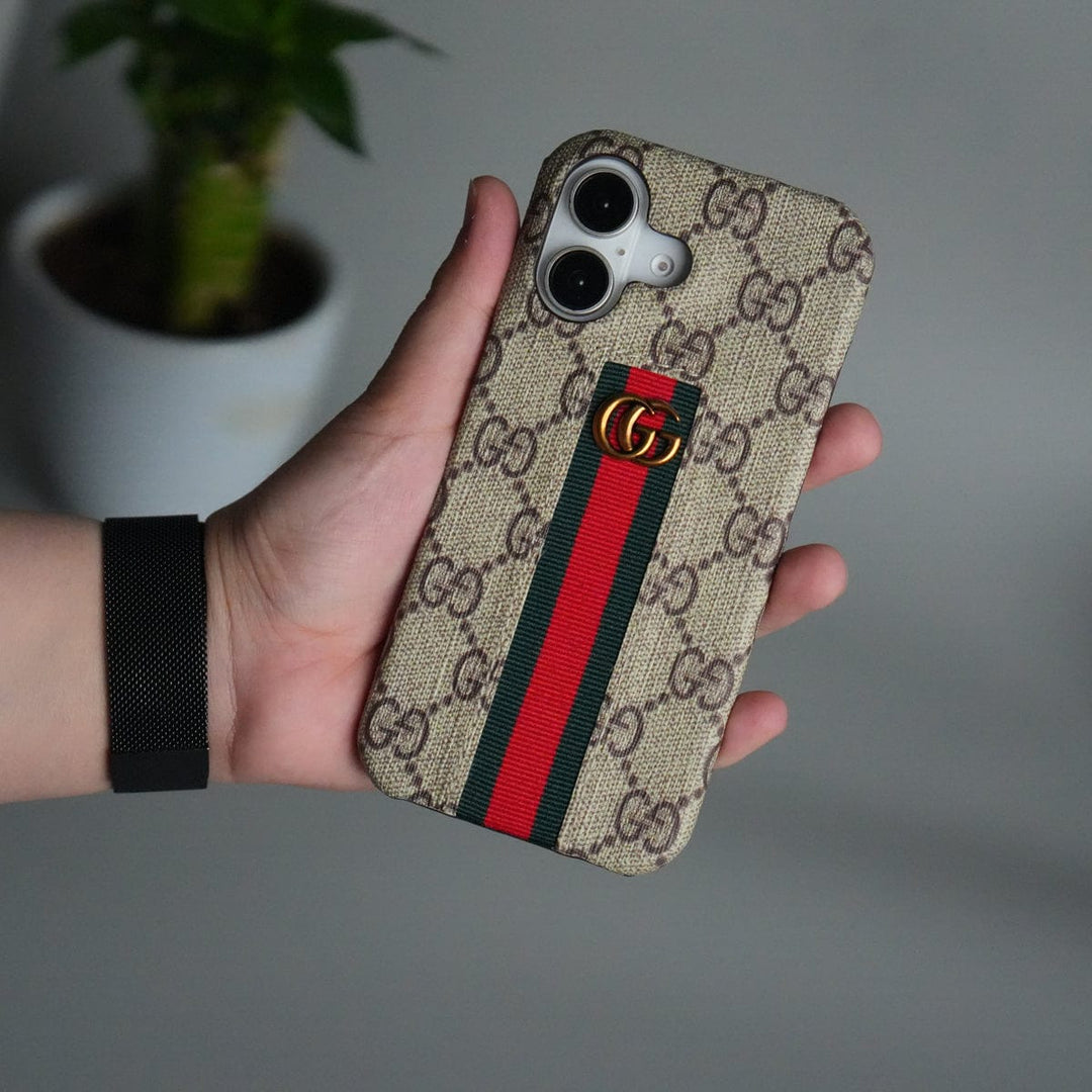 FRATO iPhone 17 Series 17 iPhone 17 Series GG Fashion Green Red Stripe Cover | BEIGE