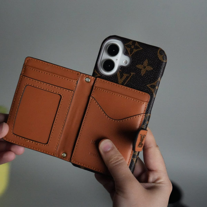 FRATO iPhone 17 Series 17 iPhone 17 Series Luxury Brand Cardholder Crossbody Sling Strap Case