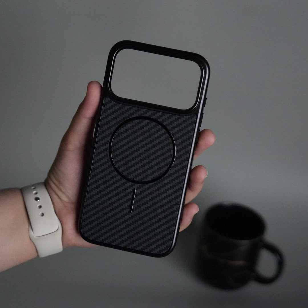 FRATO iPhone 17 Series 17 Pro / Black Carbon iPhone 17 Series Carbon Design Mag Ring Case Slim Protective Cover