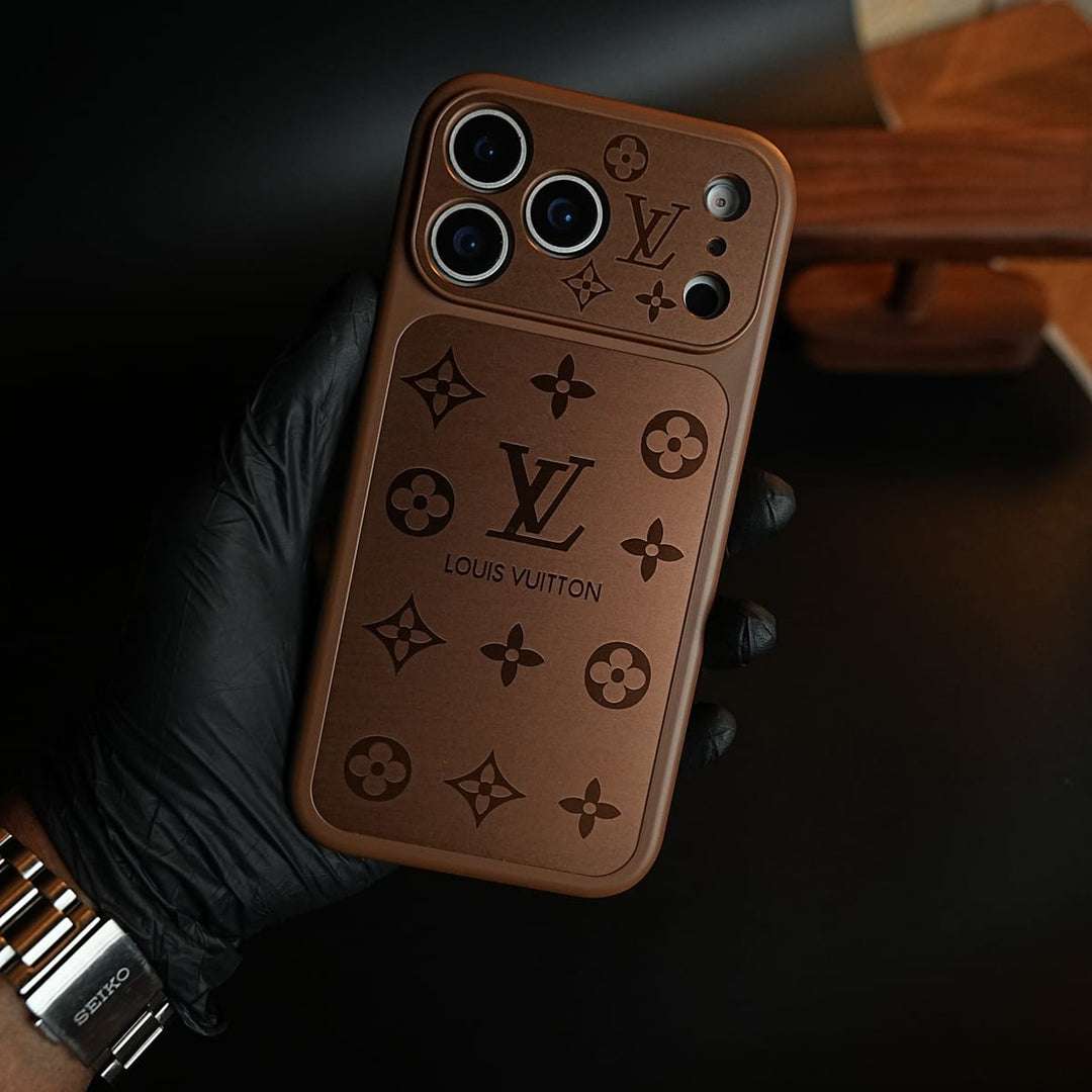 FRATO iPhone 17 Series 17 Pro / Brown iPhone 17 Series Premium Monogram Protective Case with Raised Camera Bezel &amp; Slim Fit