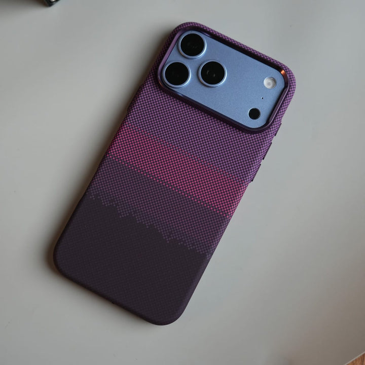 FRATO iPhone 17 Series 17 Pro Gradient Carbon Fiber Texture Magnetic Case for iPhone 17 Series | Raised Camera Protective Cover
