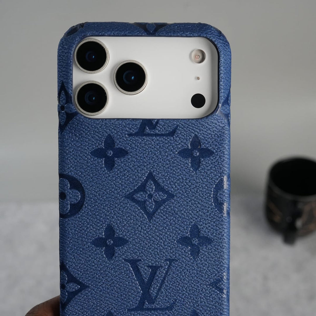 FRATO iPhone 17 Series 17 Pro iPhone 17 Series Luxury Full PU Leather Designer Case Cover | Blue