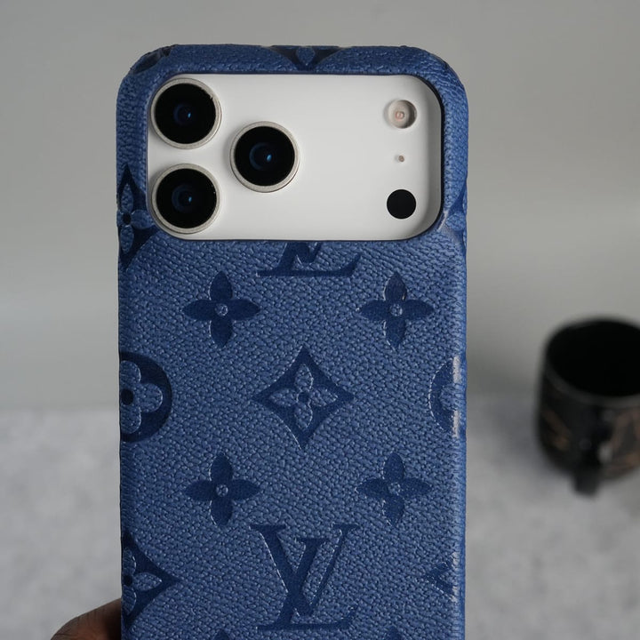 FRATO iPhone 17 Series 17 Pro iPhone 17 Series Luxury Full PU Leather Designer Case Cover | Blue