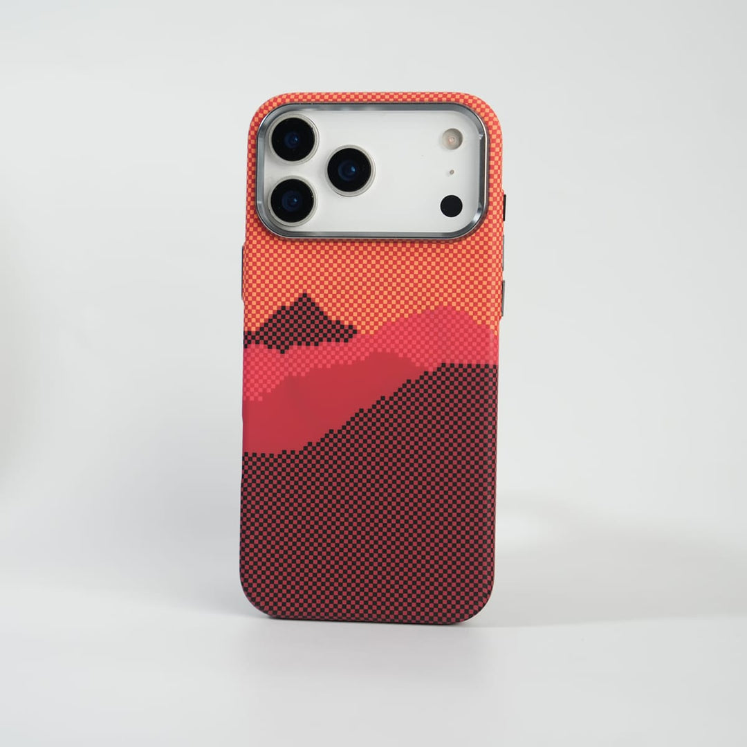 FRATO iPhone 17 Series 17 Pro Maax iPhone 17 Series Fiber Texture Case | Ultra Slim Hard Back Cover | Red Hill