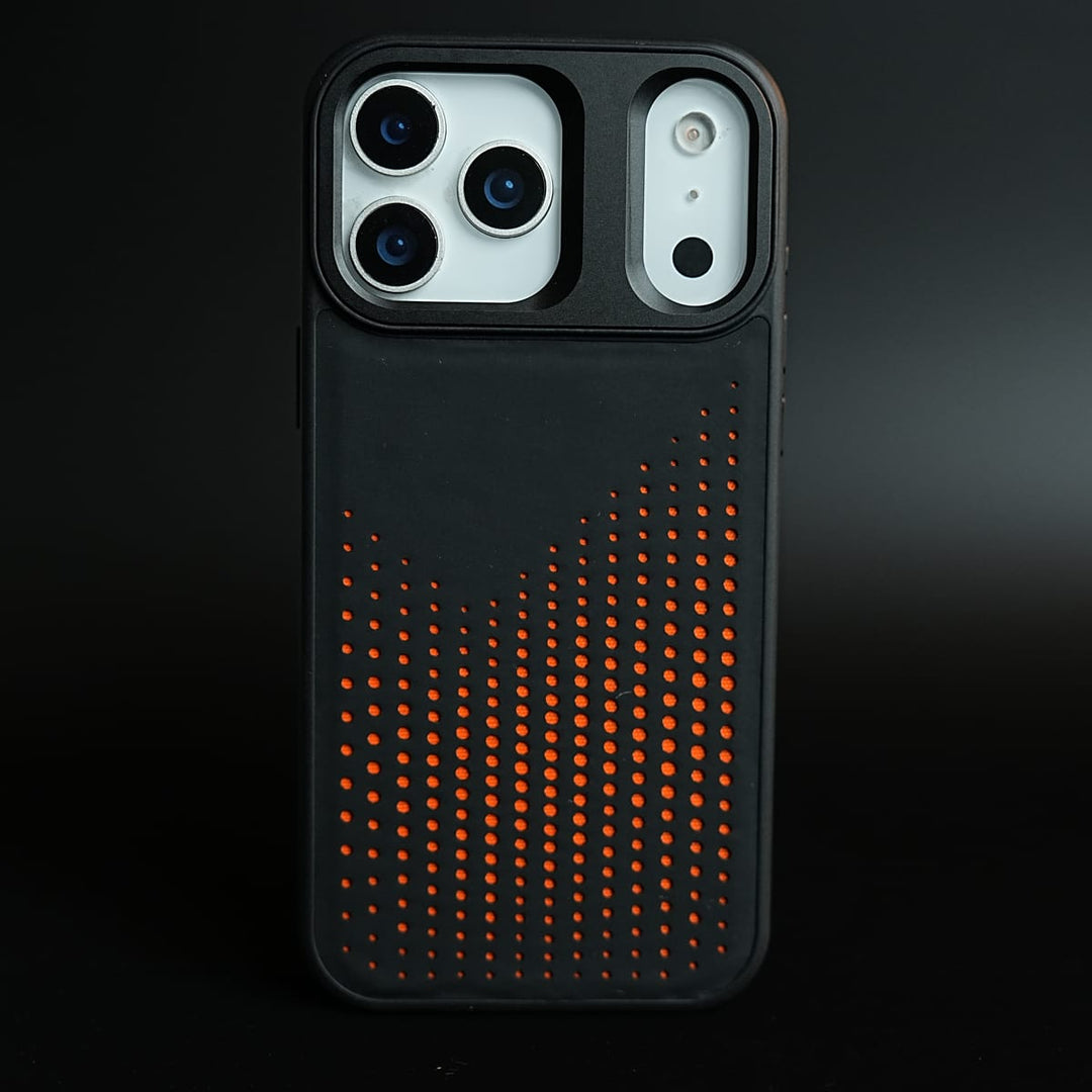 FRATO iPhone 17 Series 17 Pro Max / Black iPhone 17 Series Premium Dot Design PU Leather MagSafe Case with Metal Camera Frame