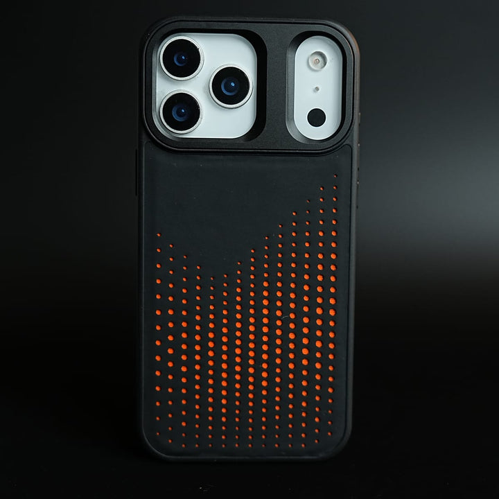 FRATO iPhone 17 Series 17 Pro Max / Black iPhone 17 Series Premium Dot Design PU Leather MagSafe Case with Metal Camera Frame