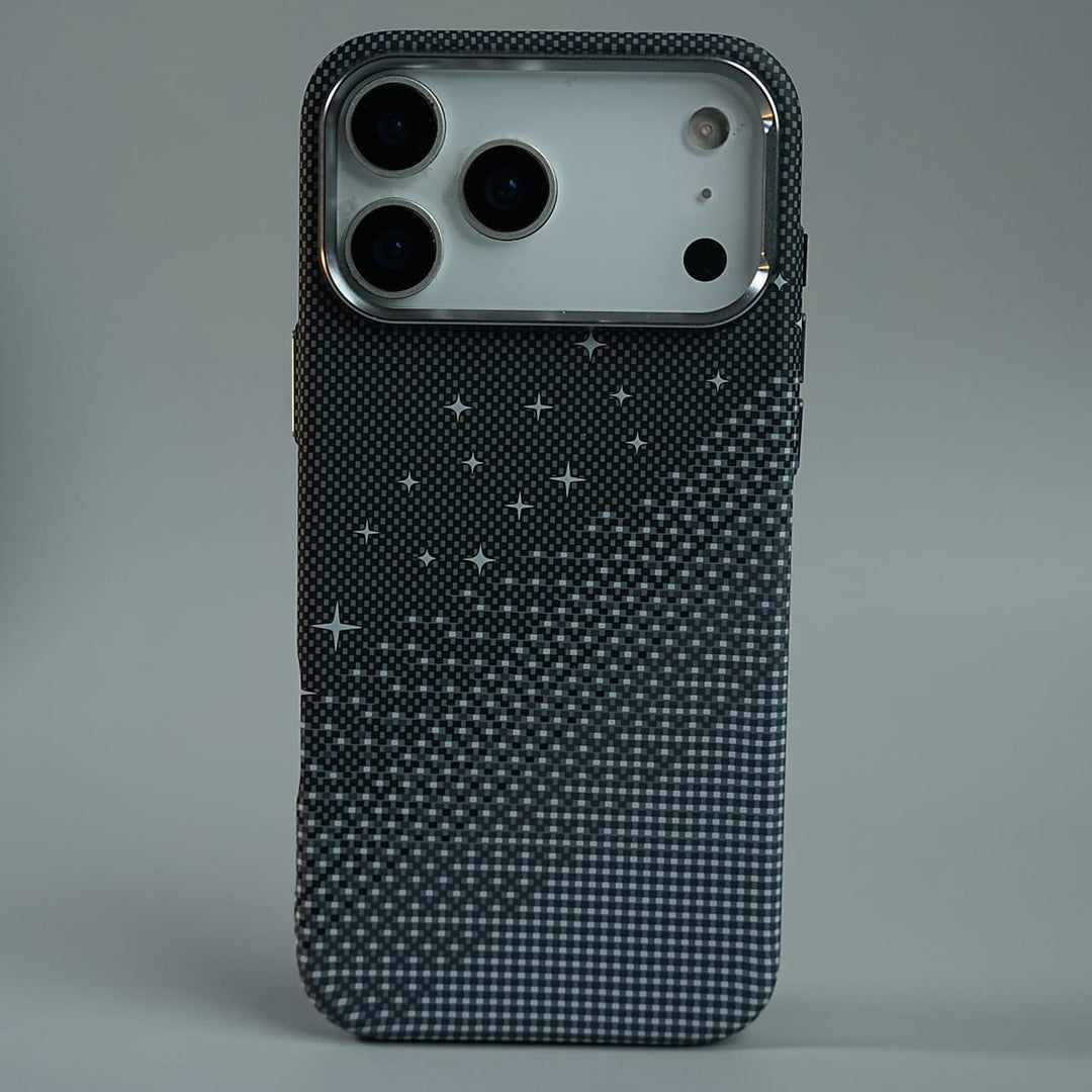 FRATO iPhone 17 Series 17 Pro Max / Black iPhone 17 Series Premium Pixel Gradient MagSafe Case with Metal Camera Frame