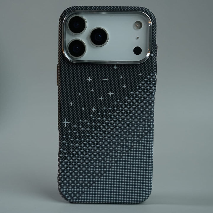 FRATO iPhone 17 Series 17 Pro Max / Black iPhone 17 Series Premium Pixel Gradient MagSafe Case with Metal Camera Frame