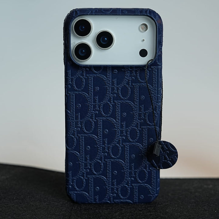 FRATO iPhone 17 Series 17 Pro Max / Blue iPhone 17 Series Premium Embossed PU Leather Designer Pattern Slim Protective Case