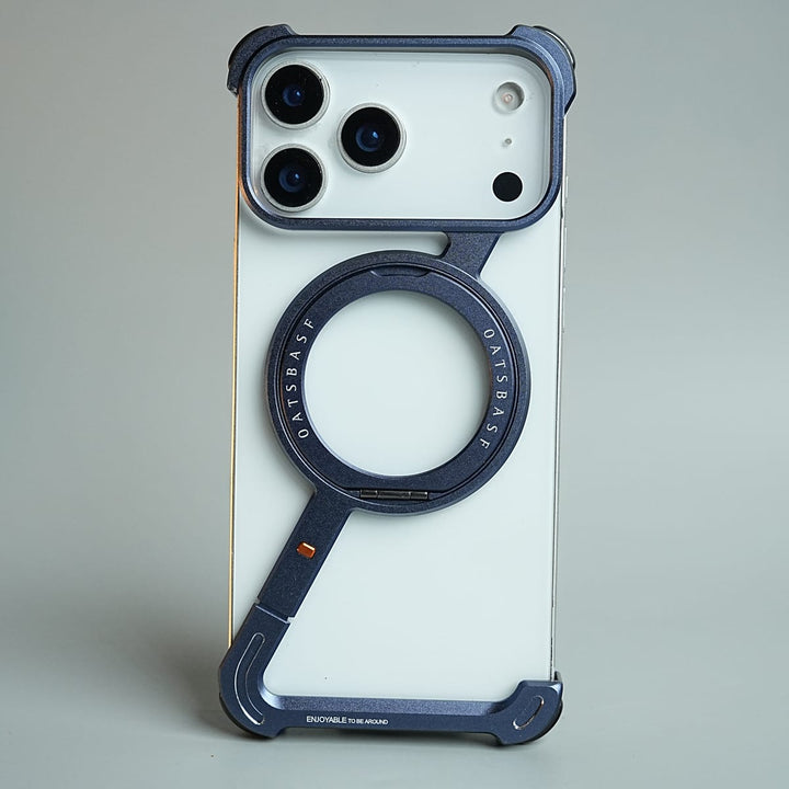 FRATO iPhone 17 Series 17 Pro Max / Blue iPhone 17 Series Z Shape Aluminum Metal Rotating Kickstand Frameless Design