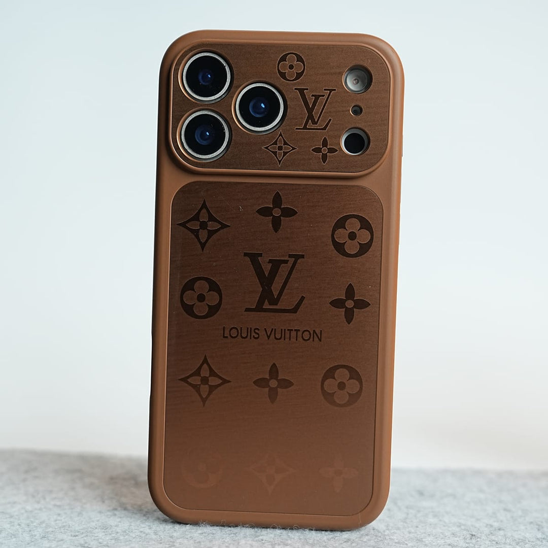 FRATO iPhone 17 Series 17 Pro Max / Brown iPhone 17 Series Premium Monogram Protective Case with Raised Camera Bezel &amp; Slim Fit