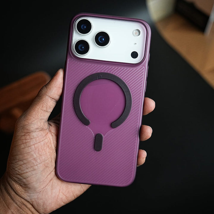 FRATO iPhone 17 Series 17 Pro Max / Burgundy Paper Thin Frosted Magnetic Case for iPhone 17 Series | Lightweight Translucent Cover