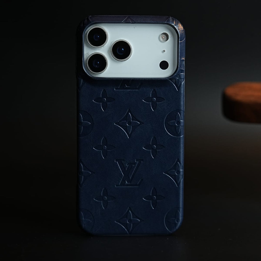 FRATO iPhone 17 Series 17 Pro Max / Dark Blue Luxury PU Leather Case for iPhone 17 Series | Fashion Brand Cover