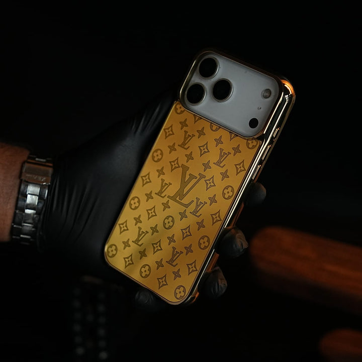 FRATO iPhone 17 Series 17 Pro Max / Design 3 Premium Gold Mirror Case for iPhone 17 Series | Printed Design Cover