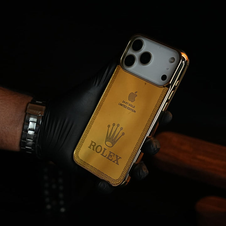 FRATO iPhone 17 Series 17 Pro Max / Design 4 Premium Gold Mirror Case for iPhone 17 Series | Printed Design Cover