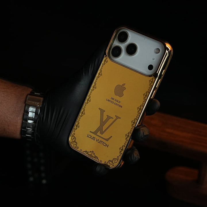 FRATO iPhone 17 Series 17 Pro Max / Design 5 Premium Gold Mirror Case for iPhone 17 Series | Printed Design Cover