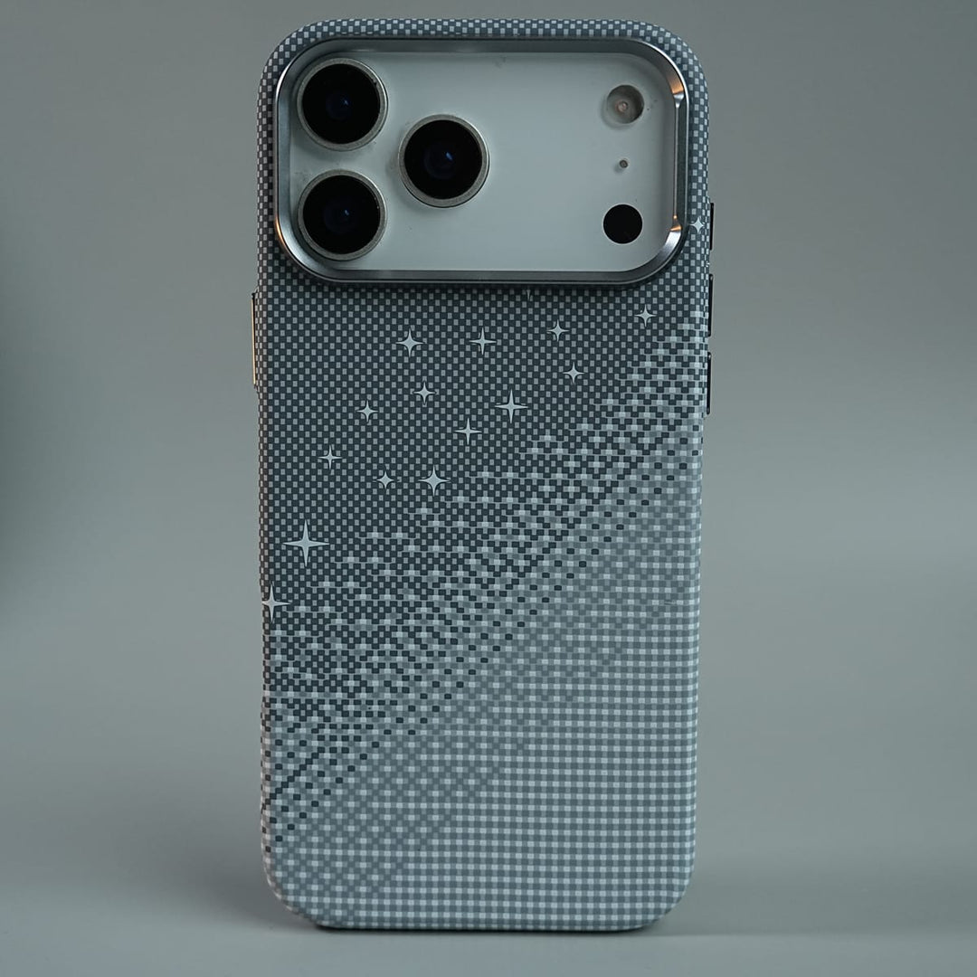 FRATO iPhone 17 Series 17 Pro Max / Gray iPhone 17 Series Premium Pixel Gradient MagSafe Case with Metal Camera Frame