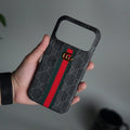 iPhone 17 Series GG Fashion Green Red Stripe Cover | BLACK