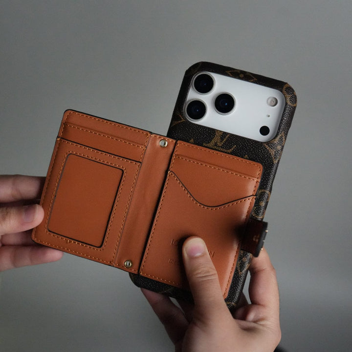 FRATO iPhone 17 Series 17 Pro Max iPhone 17 Series Luxury Brand Cardholder Crossbody Sling Strap Case