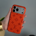 iPhone 18 Series Luxury Full PU Leather Designer Case Cover | DeepOrange