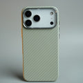 iPhone 17 Series Premium Carbon Fiber Texture MagSafe Case with Metal Camera Frame