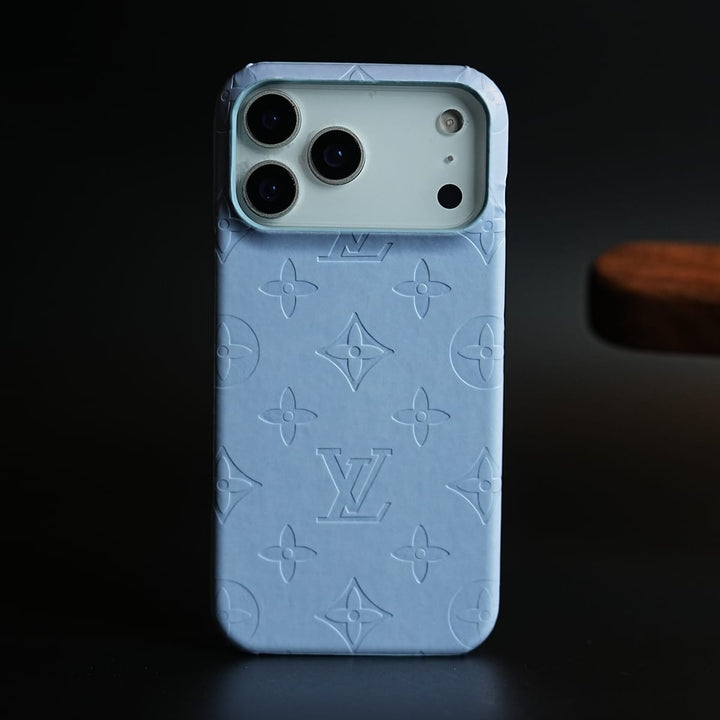 FRATO iPhone 17 Series 17 Pro Max / Light Blue Luxury PU Leather Case for iPhone 17 Series | Fashion Brand Cover