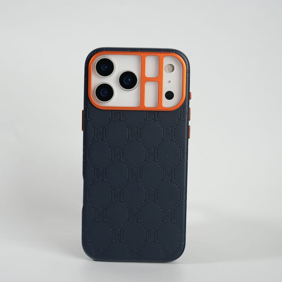FRATO iPhone 17 Series 17 Pro Max / Navy Blue iPhone 17 Series Premium H Style PU Leather Magsafe Case