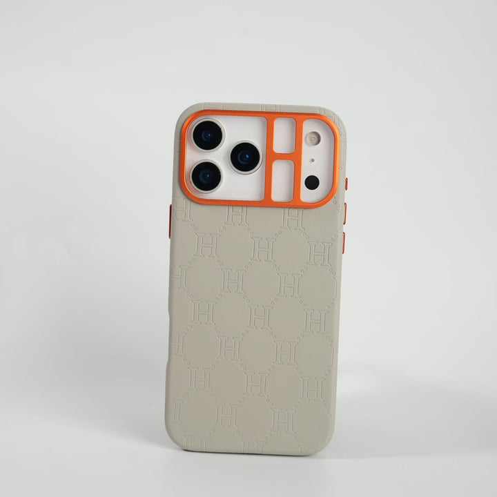 FRATO iPhone 17 Series 17 Pro Max / Off White iPhone 17 Series Premium H Style PU Leather Magsafe Case