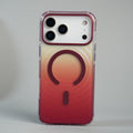 iPhone Series Blush Pink Gradient Wave Pattern MagSafe Compatible Case