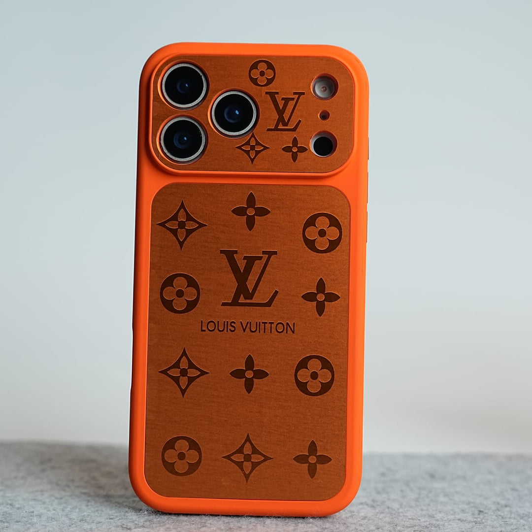 FRATO iPhone 17 Series 17 Pro Max / Orange iPhone 17 Series Premium Monogram Protective Case with Raised Camera Bezel &amp; Slim Fit