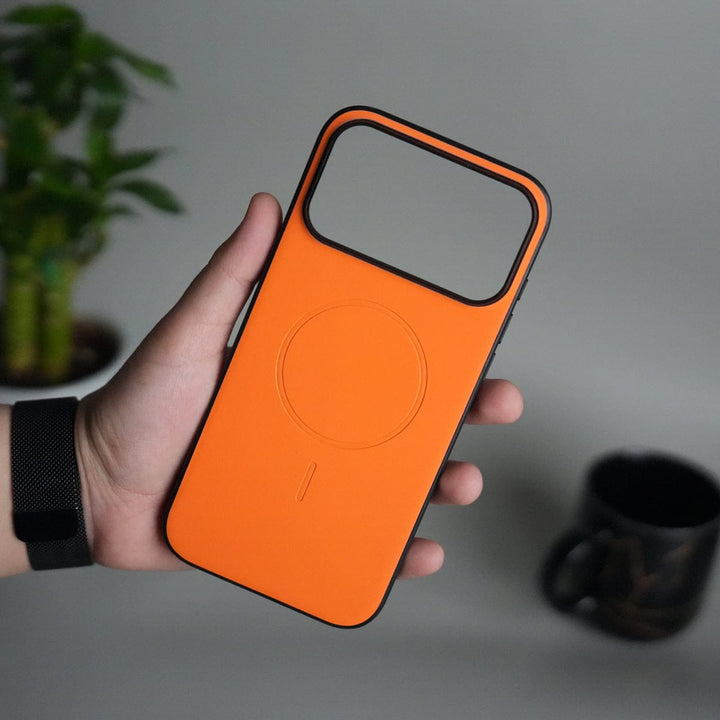 FRATO iPhone 17 Series 17 Pro Max / Orange iPhone Series Magnetic Case | Soft-Touch Shockproof Slim Cover with MagSafe Ring