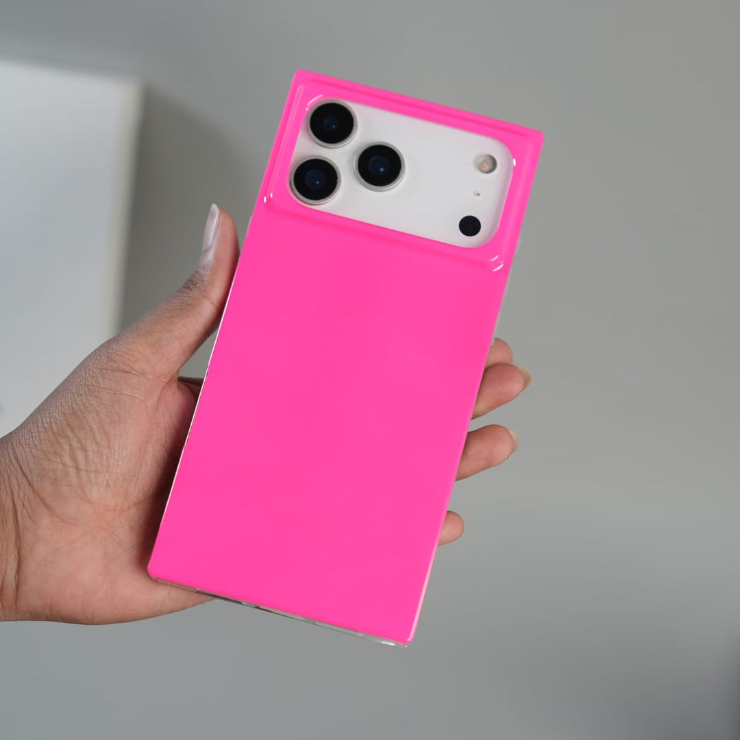FRATO iPhone 17 Series 17 Pro Max / Pink iPhone 17 Series Neon Series Square Bumper Glossy Cover