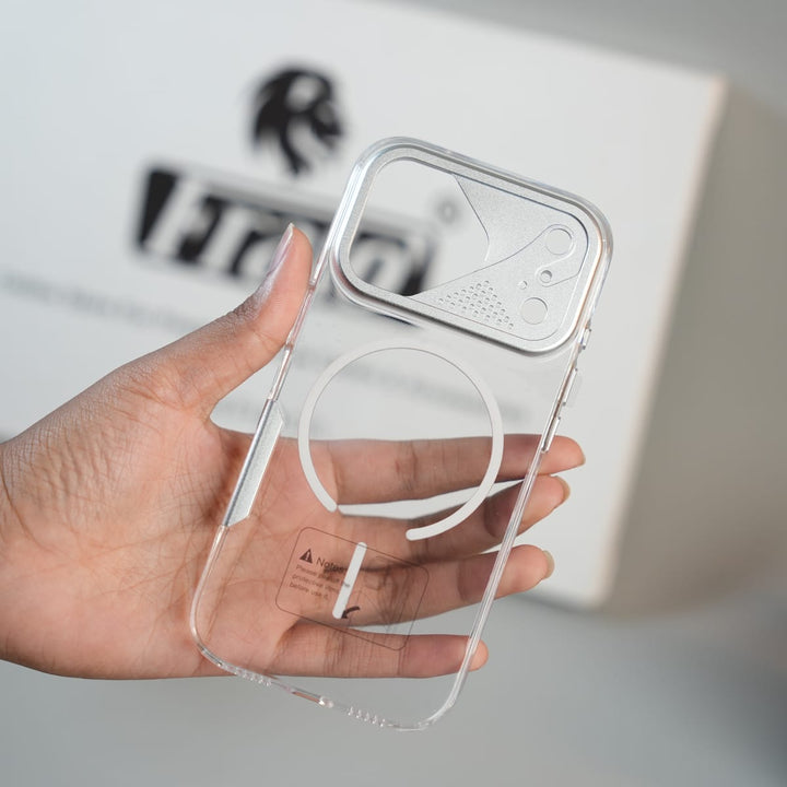 FRATO iPhone 17 Series 17 Pro Max / Silver iPhone 17 Series Frosted MagSafe Case with Metallic Camera Frame