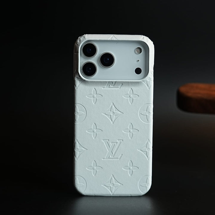 FRATO iPhone 17 Series 17 Pro Max / White Luxury PU Leather Case for iPhone 17 Series | Fashion Brand Cover