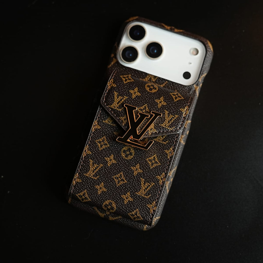 FRATO iPhone 17 Series 17 Pro Monogram Stitched Wallet Case for iPhone 17 Series | Detachable Crossbody Strap